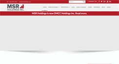 Desktop Screenshot of msrholdings.com